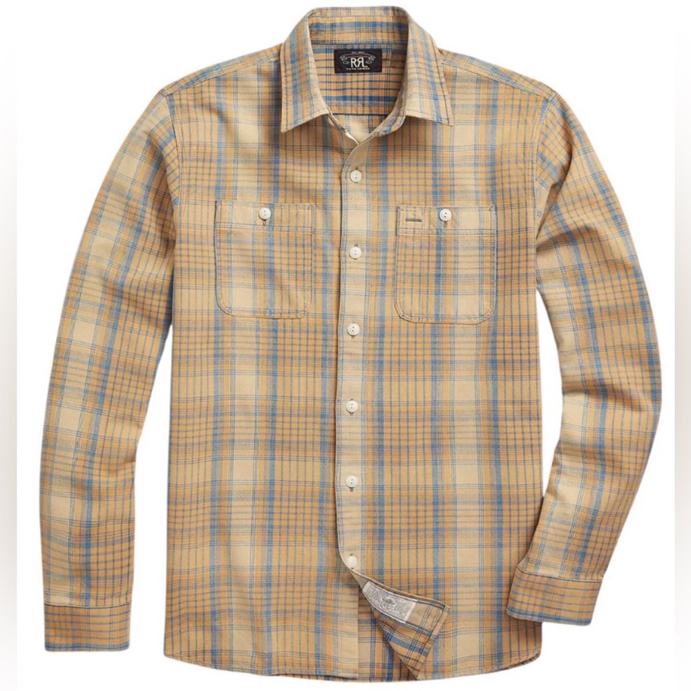 RRL Yellow Multi Shirt Sz M